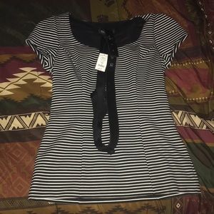 Stripe ponte bodice bulk/wht sz 0 White House/B